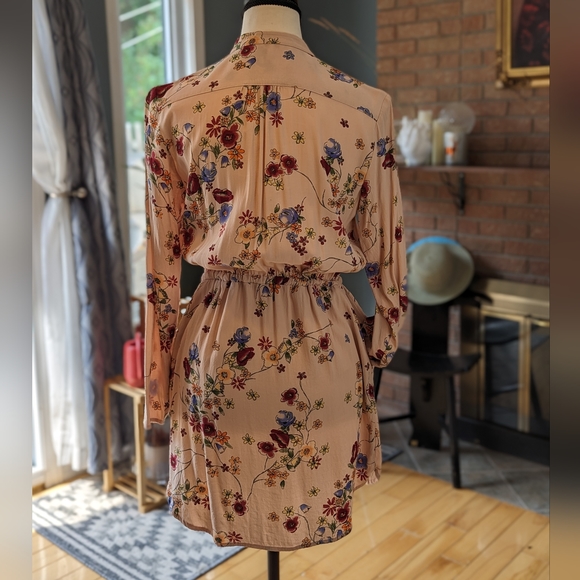 Joe Fresh Long Sleeve Floral Print Dress Size Small - Picture 4 of 8